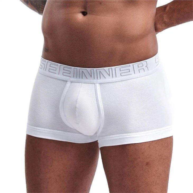u shape mens boxer shorts with customized logo Seamless basic men’s underwear boxers